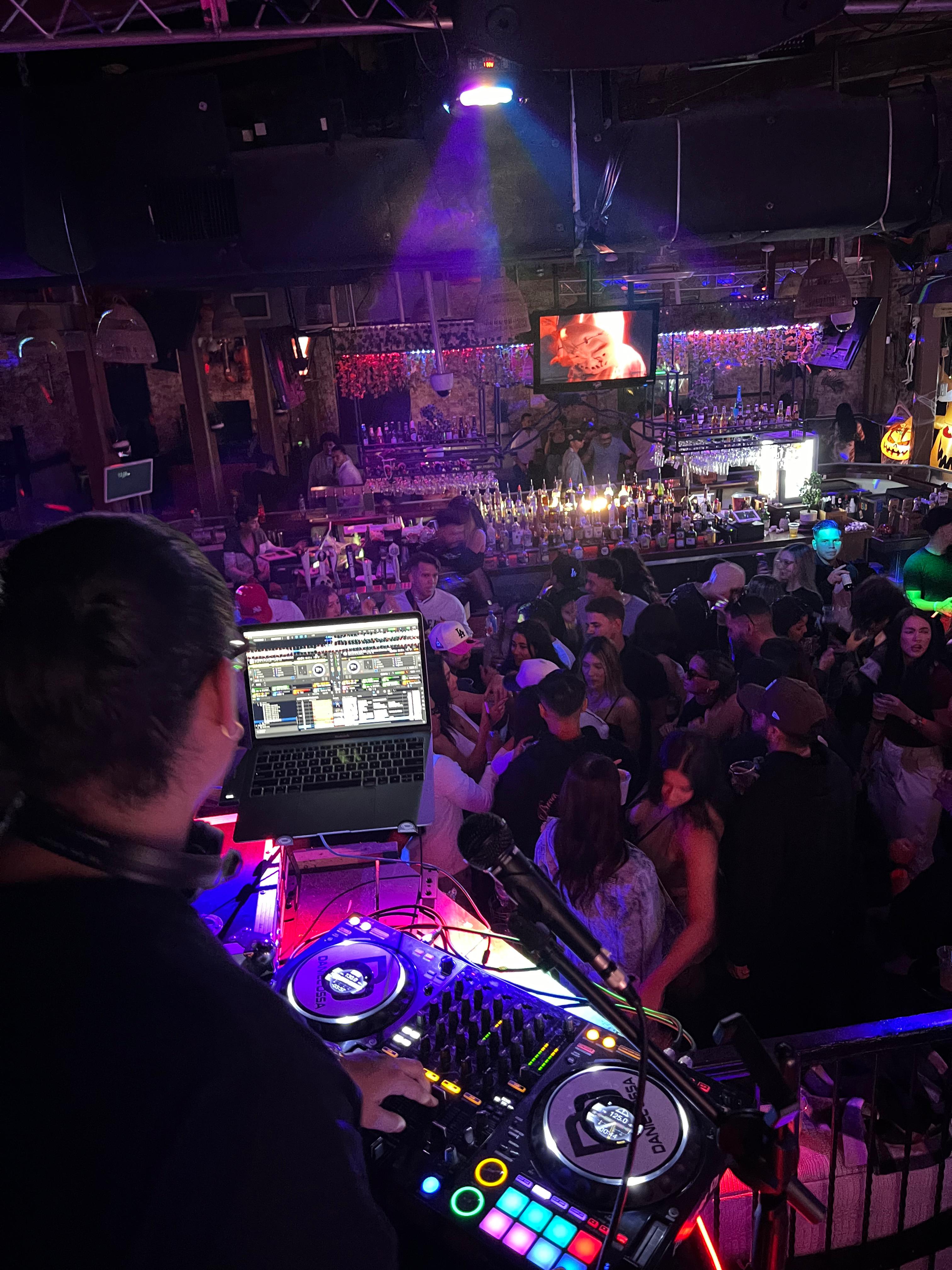 Packed nightclub crowd